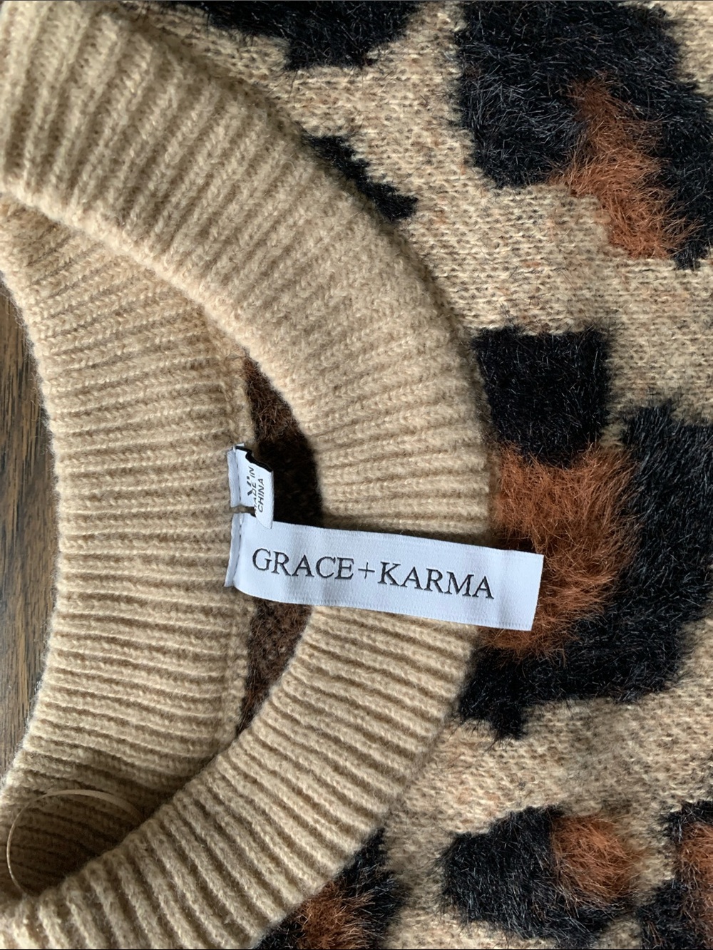 Grace Karma Stylish & Elegant Women’sLeopard-Print Crewneck Sweater. NWT.Size:XL - Picture 2 of 9
